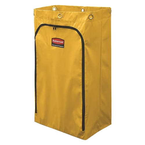 Rubbermaid 24 Gallon Janitorial Cleaning Cart Vinyl Bag - Traditional, Yellow